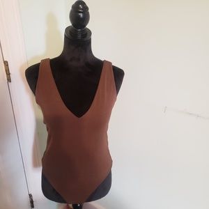 V-Neck Thong Bodysuit